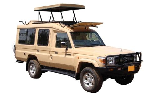 4WD SAFARI TOYOTA LAND CRUISERS WITH POP UP ROOF - Diurnal Tours Travel